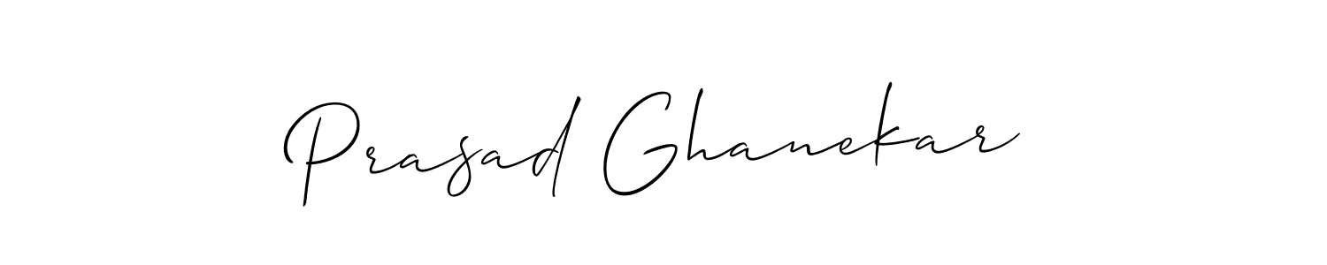 Make a beautiful signature design for name Prasad Ghanekar. With this signature (Allison_Script) style, you can create a handwritten signature for free. Prasad Ghanekar signature style 2 images and pictures png