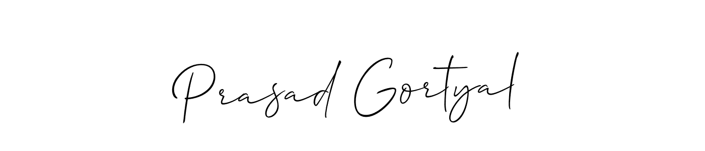 Similarly Allison_Script is the best handwritten signature design. Signature creator online .You can use it as an online autograph creator for name Prasad Gortyal. Prasad Gortyal signature style 2 images and pictures png