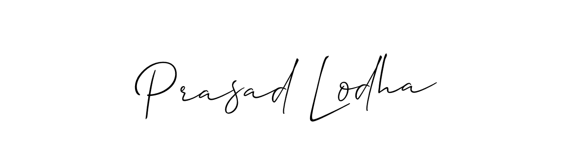 Make a beautiful signature design for name Prasad Lodha. With this signature (Allison_Script) style, you can create a handwritten signature for free. Prasad Lodha signature style 2 images and pictures png