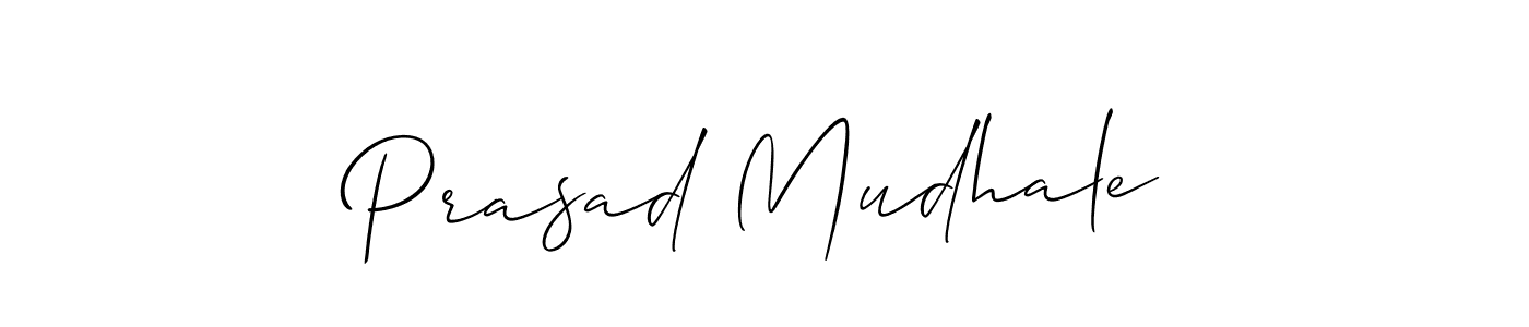 Prasad Mudhale stylish signature style. Best Handwritten Sign (Allison_Script) for my name. Handwritten Signature Collection Ideas for my name Prasad Mudhale. Prasad Mudhale signature style 2 images and pictures png