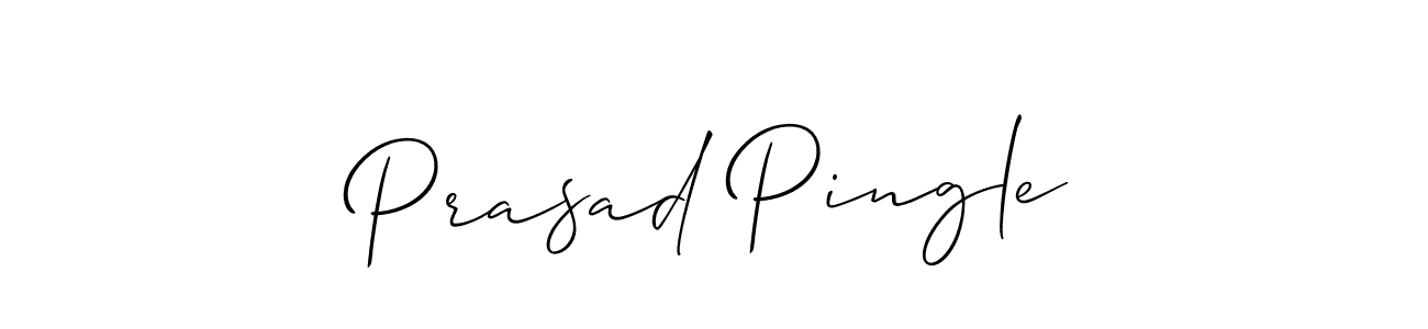 Make a beautiful signature design for name Prasad Pingle. With this signature (Allison_Script) style, you can create a handwritten signature for free. Prasad Pingle signature style 2 images and pictures png