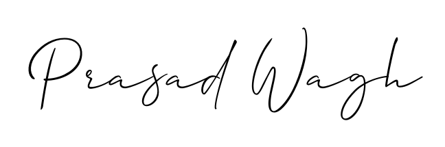 Try this chic Prasad Wagh handwritten sign style. Using Allison_Script font elements, it gives your name a sleek, memorable identity. Prasad Wagh signature style 2 images and pictures png