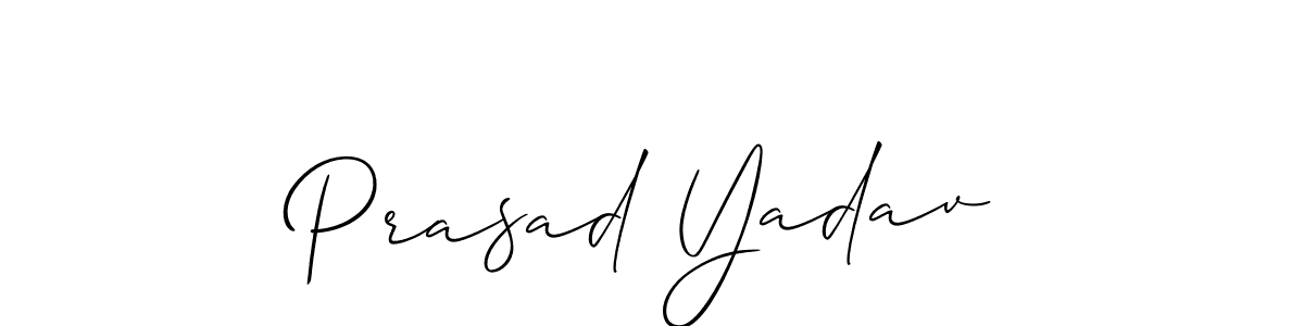 Make a beautiful signature design for name Prasad Yadav. With this signature (Allison_Script) style, you can create a handwritten signature for free. Prasad Yadav signature style 2 images and pictures png