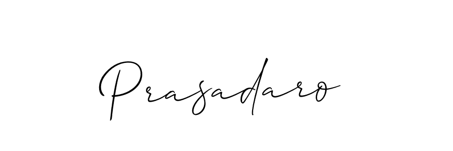 The best way (Allison_Script) to make a short signature is to pick only two or three words in your name. The name Prasadaro include a total of six letters. For converting this name. Prasadaro signature style 2 images and pictures png