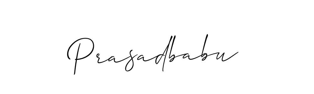 Make a beautiful signature design for name Prasadbabu. With this signature (Allison_Script) style, you can create a handwritten signature for free. Prasadbabu signature style 2 images and pictures png