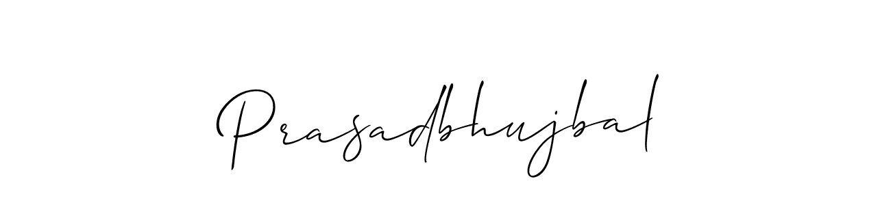 How to make Prasadbhujbal signature? Allison_Script is a professional autograph style. Create handwritten signature for Prasadbhujbal name. Prasadbhujbal signature style 2 images and pictures png