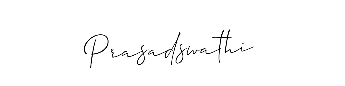 Prasadswathi stylish signature style. Best Handwritten Sign (Allison_Script) for my name. Handwritten Signature Collection Ideas for my name Prasadswathi. Prasadswathi signature style 2 images and pictures png