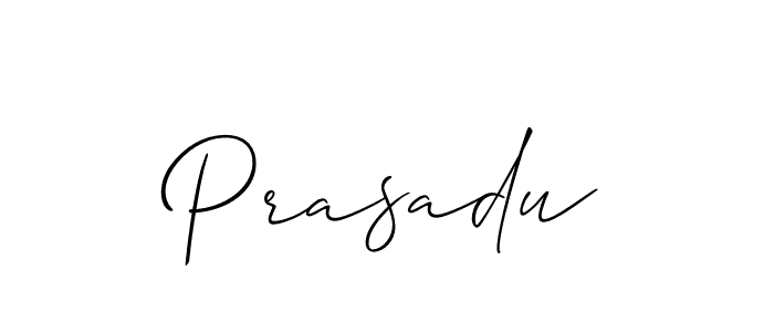 How to make Prasadu name signature. Use Allison_Script style for creating short signs online. This is the latest handwritten sign. Prasadu signature style 2 images and pictures png