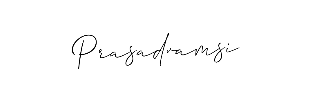 Allison_Script is a professional signature style that is perfect for those who want to add a touch of class to their signature. It is also a great choice for those who want to make their signature more unique. Get Prasadvamsi name to fancy signature for free. Prasadvamsi signature style 2 images and pictures png