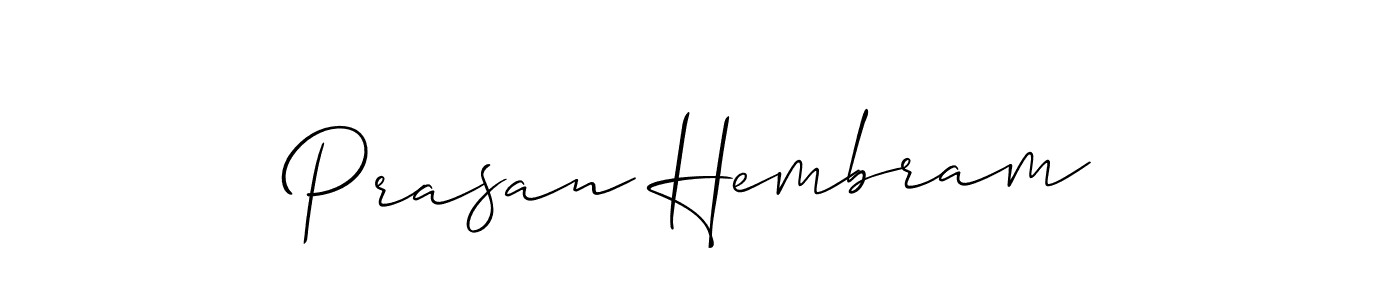 How to make Prasan Hembram name signature. Use Allison_Script style for creating short signs online. This is the latest handwritten sign. Prasan Hembram signature style 2 images and pictures png