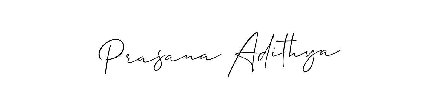 It looks lik you need a new signature style for name Prasana Adithya. Design unique handwritten (Allison_Script) signature with our free signature maker in just a few clicks. Prasana Adithya signature style 2 images and pictures png