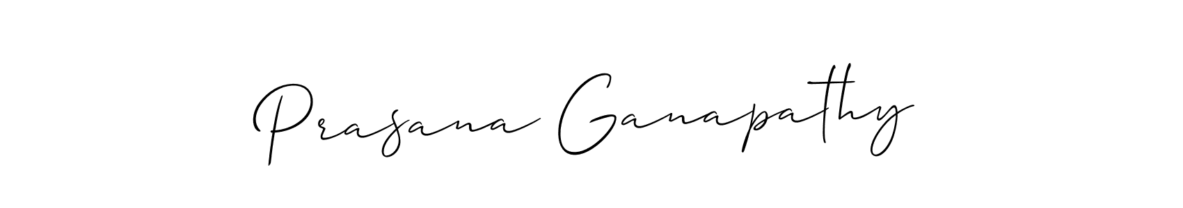 Allison_Script is a professional signature style that is perfect for those who want to add a touch of class to their signature. It is also a great choice for those who want to make their signature more unique. Get Prasana Ganapathy name to fancy signature for free. Prasana Ganapathy signature style 2 images and pictures png