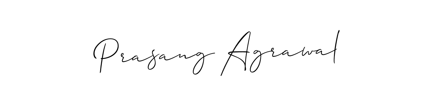 This is the best signature style for the Prasang Agrawal name. Also you like these signature font (Allison_Script). Mix name signature. Prasang Agrawal signature style 2 images and pictures png