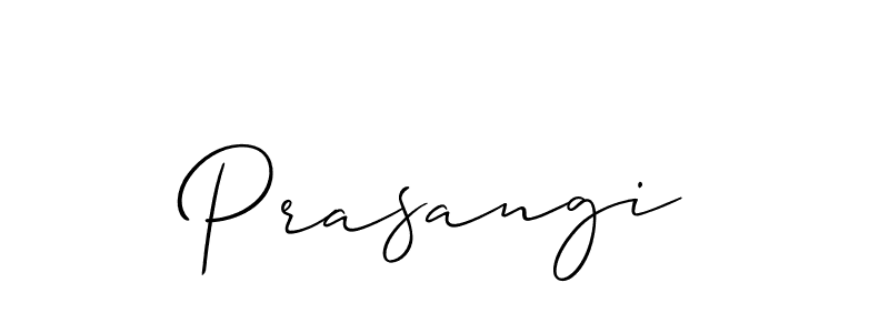 Use a signature maker to create a handwritten signature online. With this signature software, you can design (Allison_Script) your own signature for name Prasangi. Prasangi signature style 2 images and pictures png