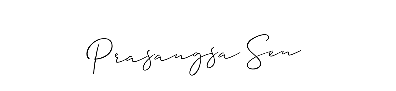 Also we have Prasangsa Sen name is the best signature style. Create professional handwritten signature collection using Allison_Script autograph style. Prasangsa Sen signature style 2 images and pictures png