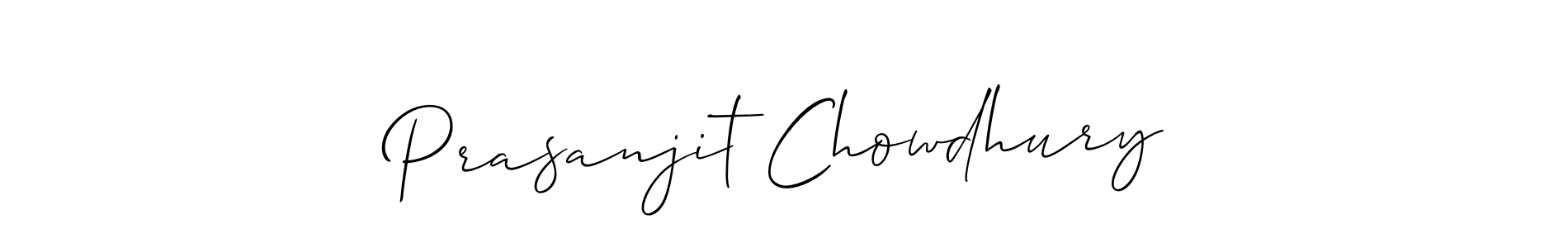 How to make Prasanjit Chowdhury name signature. Use Allison_Script style for creating short signs online. This is the latest handwritten sign. Prasanjit Chowdhury signature style 2 images and pictures png
