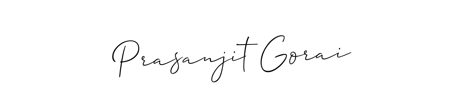 This is the best signature style for the Prasanjit Gorai name. Also you like these signature font (Allison_Script). Mix name signature. Prasanjit Gorai signature style 2 images and pictures png