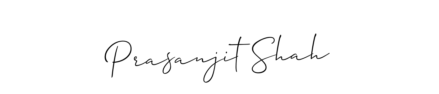 Allison_Script is a professional signature style that is perfect for those who want to add a touch of class to their signature. It is also a great choice for those who want to make their signature more unique. Get Prasanjit Shah name to fancy signature for free. Prasanjit Shah signature style 2 images and pictures png