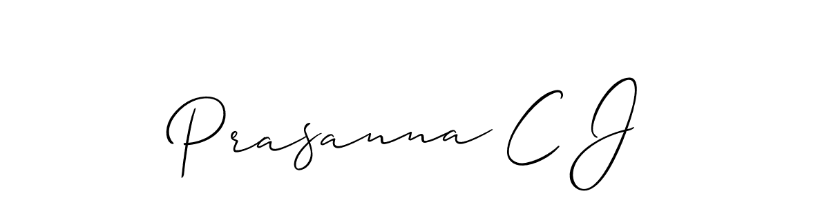 It looks lik you need a new signature style for name Prasanna C J. Design unique handwritten (Allison_Script) signature with our free signature maker in just a few clicks. Prasanna C J signature style 2 images and pictures png