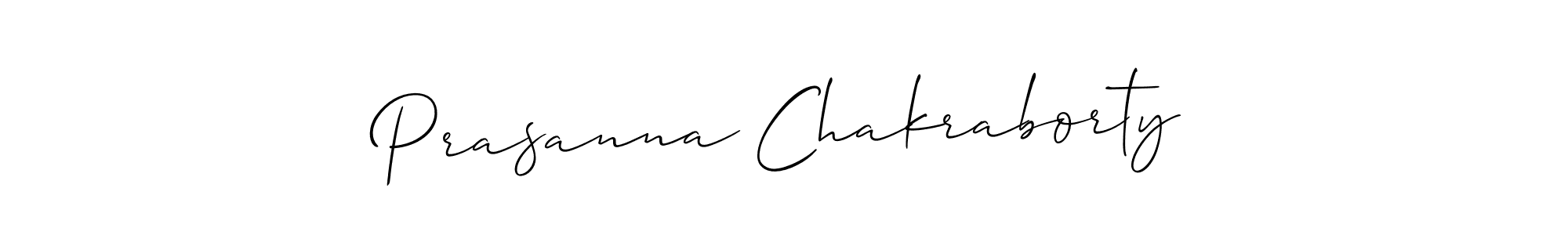 You should practise on your own different ways (Allison_Script) to write your name (Prasanna Chakraborty) in signature. don't let someone else do it for you. Prasanna Chakraborty signature style 2 images and pictures png