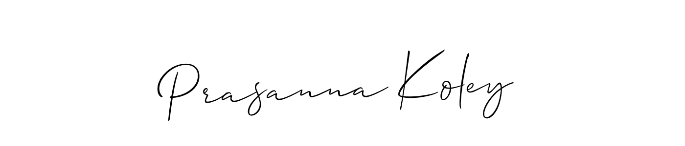 This is the best signature style for the Prasanna Koley name. Also you like these signature font (Allison_Script). Mix name signature. Prasanna Koley signature style 2 images and pictures png
