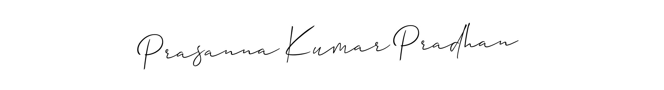 Create a beautiful signature design for name Prasanna Kumar Pradhan. With this signature (Allison_Script) fonts, you can make a handwritten signature for free. Prasanna Kumar Pradhan signature style 2 images and pictures png