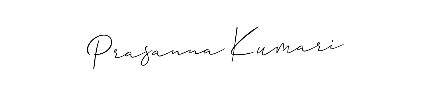 Make a beautiful signature design for name Prasanna Kumari. With this signature (Allison_Script) style, you can create a handwritten signature for free. Prasanna Kumari signature style 2 images and pictures png