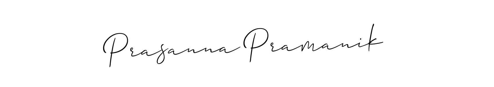 Make a beautiful signature design for name Prasanna Pramanik. With this signature (Allison_Script) style, you can create a handwritten signature for free. Prasanna Pramanik signature style 2 images and pictures png