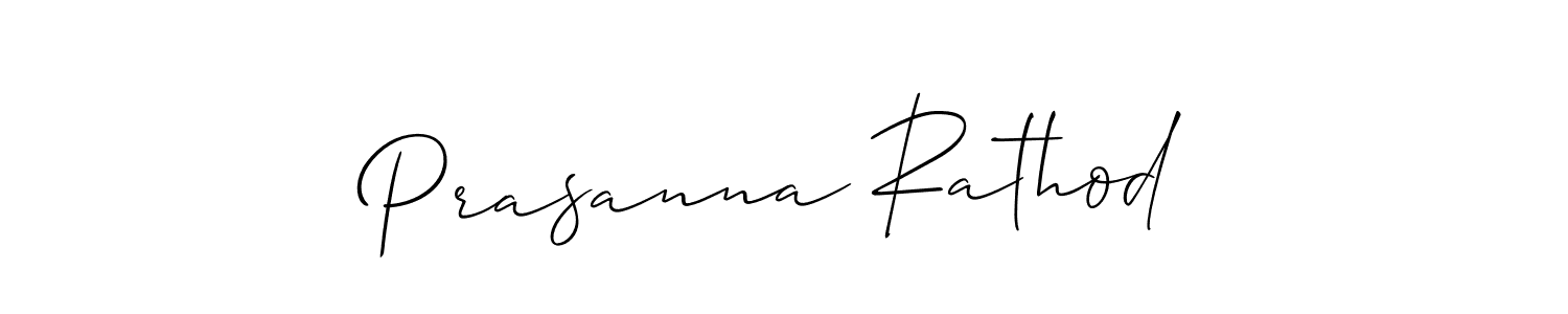 Design your own signature with our free online signature maker. With this signature software, you can create a handwritten (Allison_Script) signature for name Prasanna Rathod. Prasanna Rathod signature style 2 images and pictures png