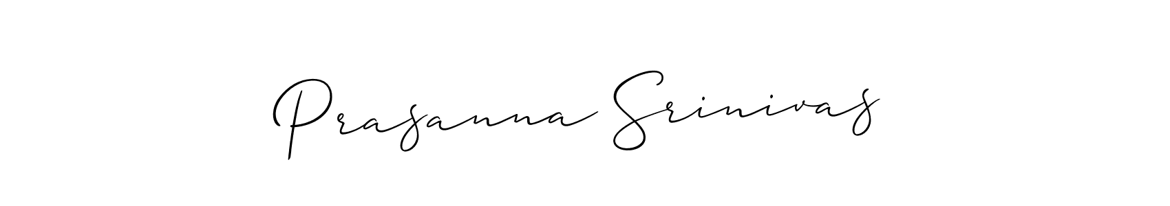 Use a signature maker to create a handwritten signature online. With this signature software, you can design (Allison_Script) your own signature for name Prasanna Srinivas. Prasanna Srinivas signature style 2 images and pictures png