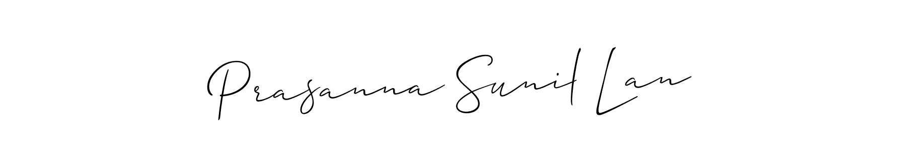 Also we have Prasanna Sunil Lan name is the best signature style. Create professional handwritten signature collection using Allison_Script autograph style. Prasanna Sunil Lan signature style 2 images and pictures png
