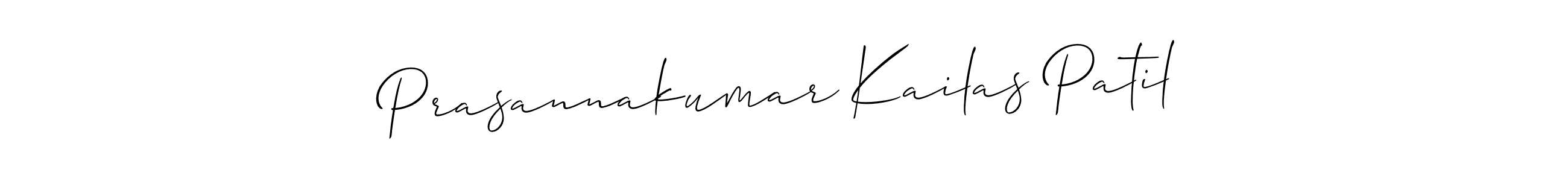 You should practise on your own different ways (Allison_Script) to write your name (Prasannakumar Kailas Patil) in signature. don't let someone else do it for you. Prasannakumar Kailas Patil signature style 2 images and pictures png