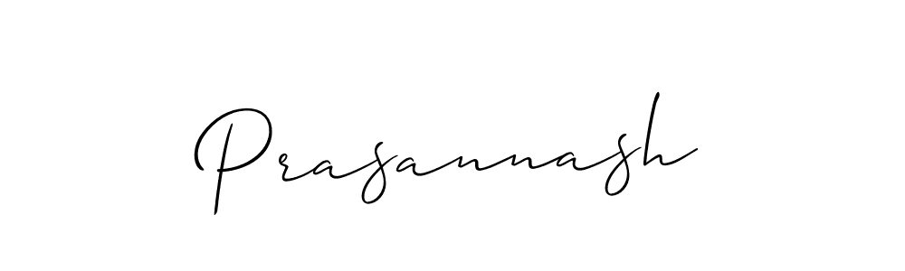 Use a signature maker to create a handwritten signature online. With this signature software, you can design (Allison_Script) your own signature for name Prasannash. Prasannash signature style 2 images and pictures png