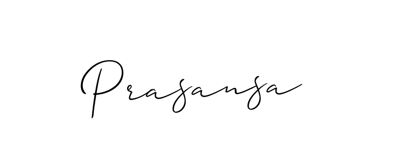 It looks lik you need a new signature style for name Prasansa. Design unique handwritten (Allison_Script) signature with our free signature maker in just a few clicks. Prasansa signature style 2 images and pictures png