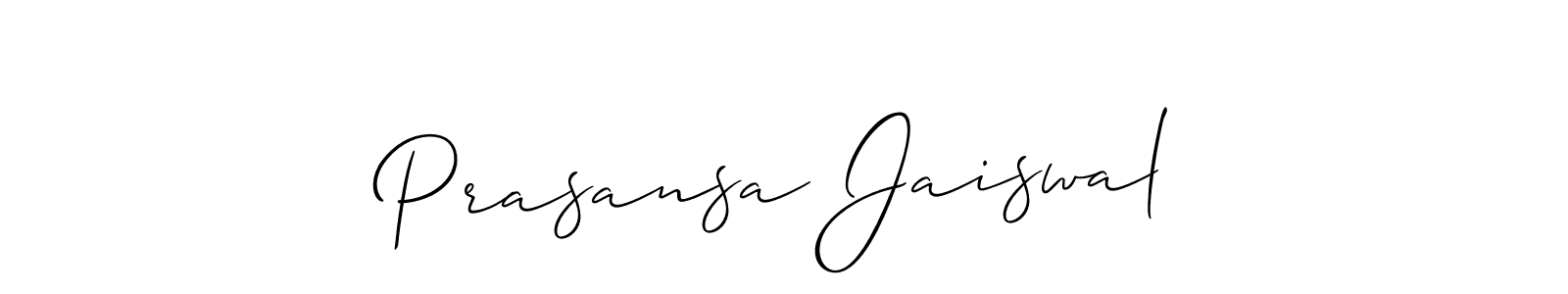 Design your own signature with our free online signature maker. With this signature software, you can create a handwritten (Allison_Script) signature for name Prasansa Jaiswal. Prasansa Jaiswal signature style 2 images and pictures png