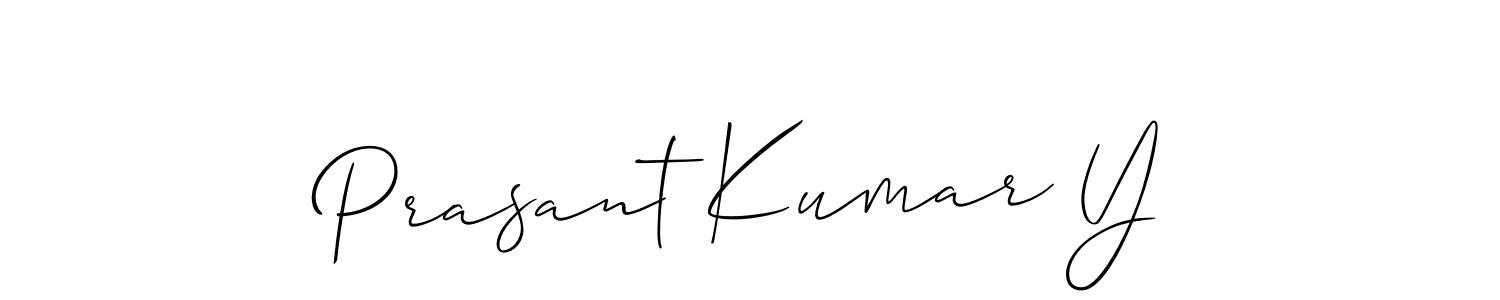 Design your own signature with our free online signature maker. With this signature software, you can create a handwritten (Allison_Script) signature for name Prasant Kumar Y. Prasant Kumar Y signature style 2 images and pictures png