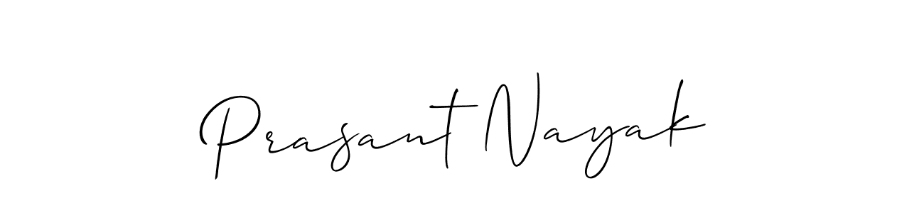 Make a beautiful signature design for name Prasant Nayak. With this signature (Allison_Script) style, you can create a handwritten signature for free. Prasant Nayak signature style 2 images and pictures png