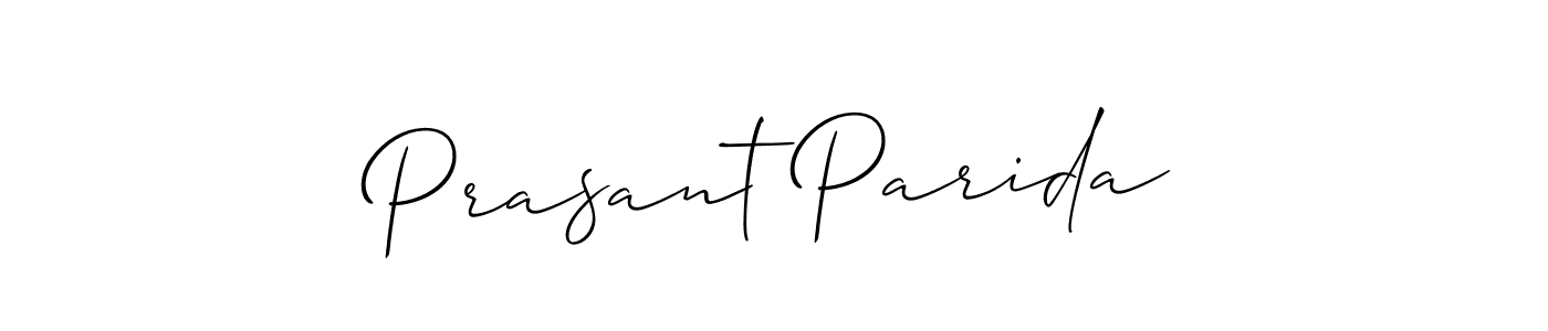 How to make Prasant Parida signature? Allison_Script is a professional autograph style. Create handwritten signature for Prasant Parida name. Prasant Parida signature style 2 images and pictures png