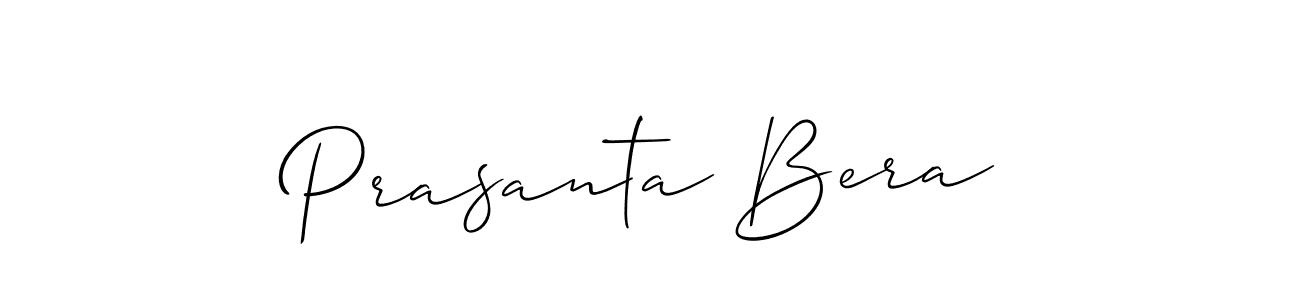 The best way (Allison_Script) to make a short signature is to pick only two or three words in your name. The name Prasanta Bera include a total of six letters. For converting this name. Prasanta Bera signature style 2 images and pictures png