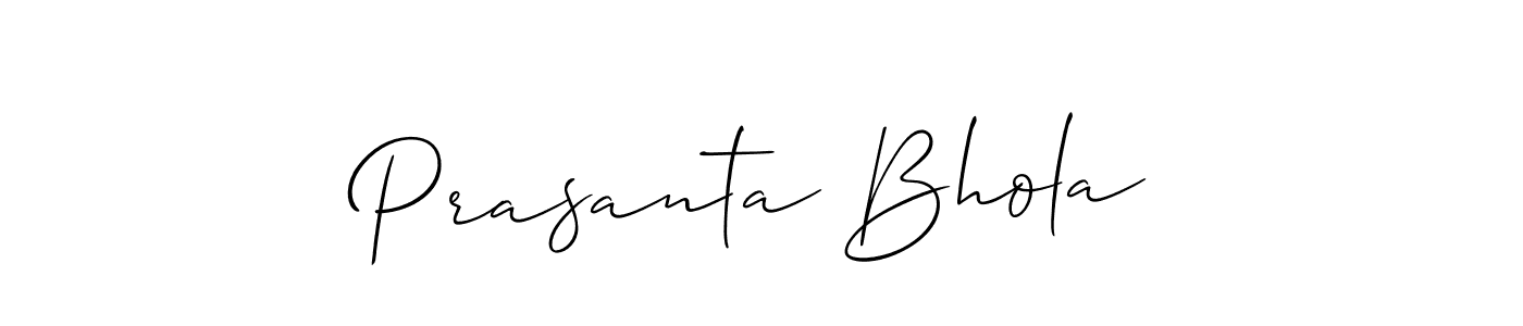 Use a signature maker to create a handwritten signature online. With this signature software, you can design (Allison_Script) your own signature for name Prasanta Bhola. Prasanta Bhola signature style 2 images and pictures png