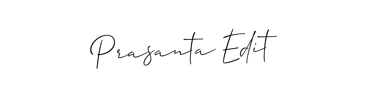 Create a beautiful signature design for name Prasanta Edit. With this signature (Allison_Script) fonts, you can make a handwritten signature for free. Prasanta Edit signature style 2 images and pictures png