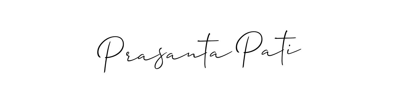 Design your own signature with our free online signature maker. With this signature software, you can create a handwritten (Allison_Script) signature for name Prasanta Pati. Prasanta Pati signature style 2 images and pictures png