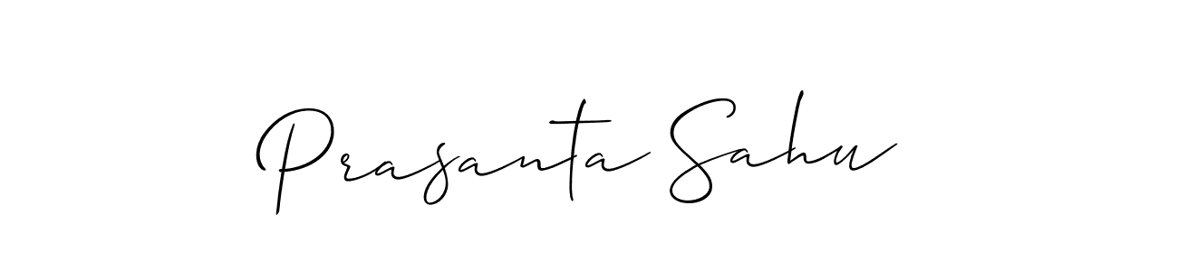 You should practise on your own different ways (Allison_Script) to write your name (Prasanta Sahu) in signature. don't let someone else do it for you. Prasanta Sahu signature style 2 images and pictures png