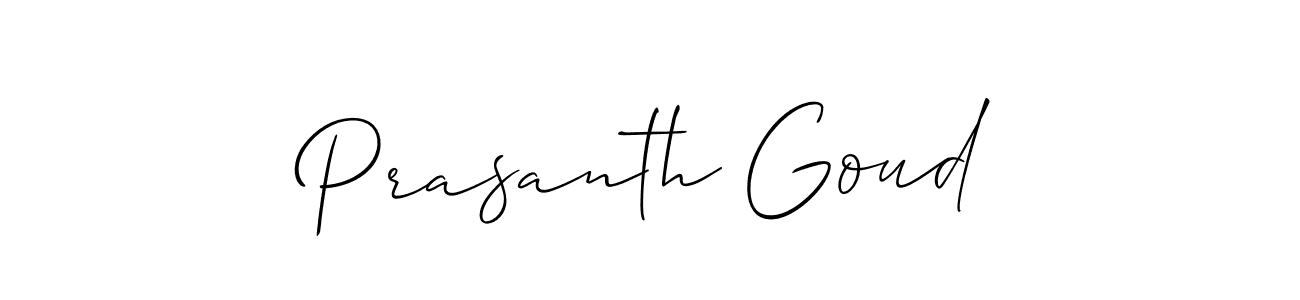 It looks lik you need a new signature style for name Prasanth Goud. Design unique handwritten (Allison_Script) signature with our free signature maker in just a few clicks. Prasanth Goud signature style 2 images and pictures png