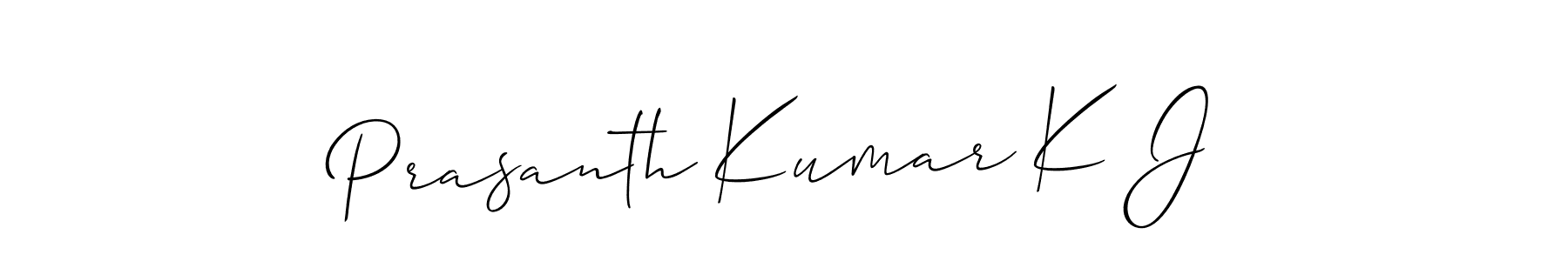 Use a signature maker to create a handwritten signature online. With this signature software, you can design (Allison_Script) your own signature for name Prasanth Kumar K J. Prasanth Kumar K J signature style 2 images and pictures png