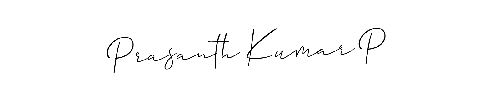 Make a short Prasanth Kumar P signature style. Manage your documents anywhere anytime using Allison_Script. Create and add eSignatures, submit forms, share and send files easily. Prasanth Kumar P signature style 2 images and pictures png