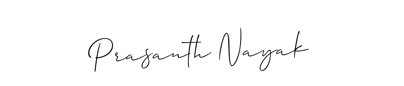 Make a beautiful signature design for name Prasanth Nayak. With this signature (Allison_Script) style, you can create a handwritten signature for free. Prasanth Nayak signature style 2 images and pictures png