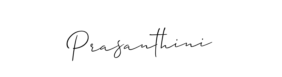 How to make Prasanthini signature? Allison_Script is a professional autograph style. Create handwritten signature for Prasanthini name. Prasanthini signature style 2 images and pictures png