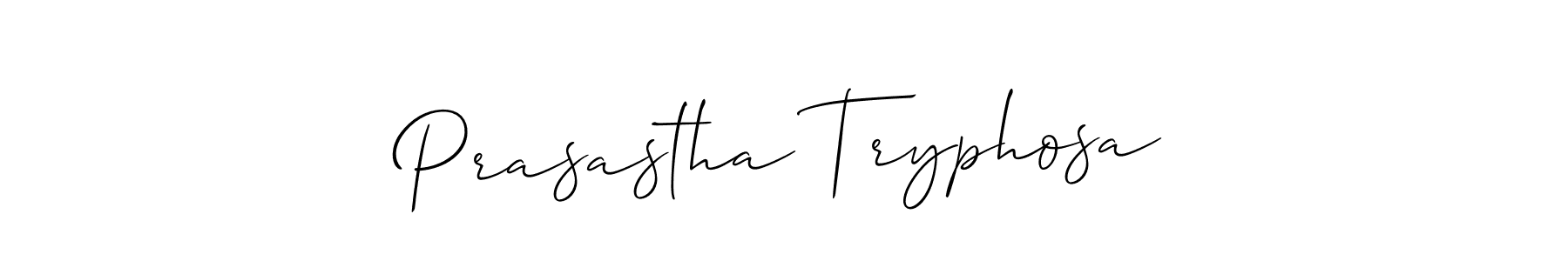 Make a short Prasastha Tryphosa signature style. Manage your documents anywhere anytime using Allison_Script. Create and add eSignatures, submit forms, share and send files easily. Prasastha Tryphosa signature style 2 images and pictures png