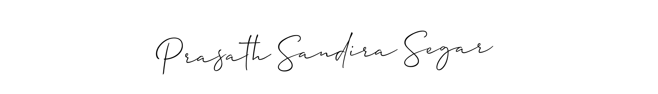 Create a beautiful signature design for name Prasath Sandira Segar. With this signature (Allison_Script) fonts, you can make a handwritten signature for free. Prasath Sandira Segar signature style 2 images and pictures png